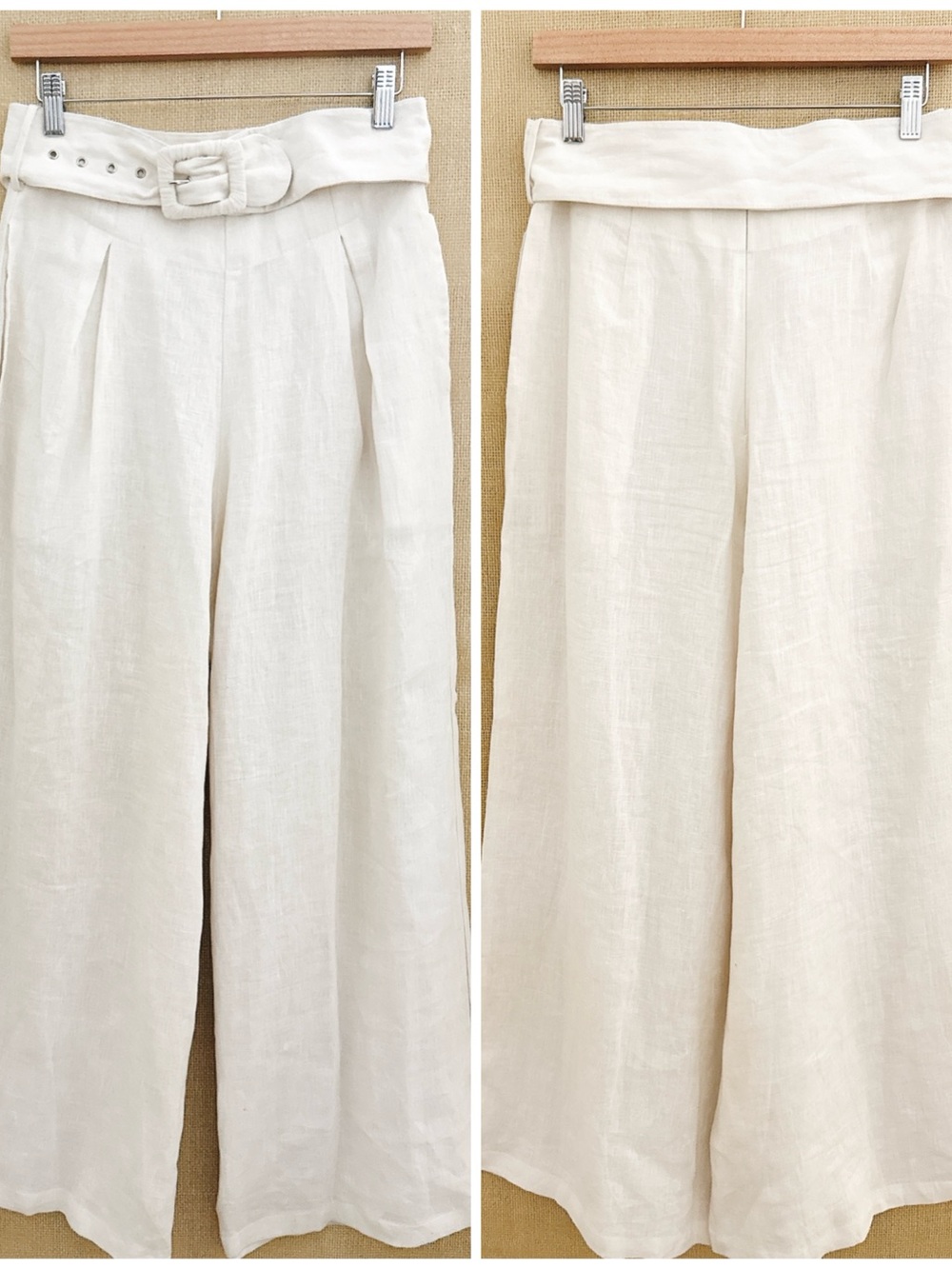 Faithfull The Brand 100% Linen Wide Leg Pants Euro Summer Minimalist Vacation 4